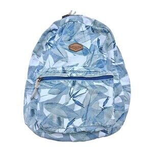 Oneill Canvas Floral Backpack Blue White Bag Hawaiian Tropical Beach School
